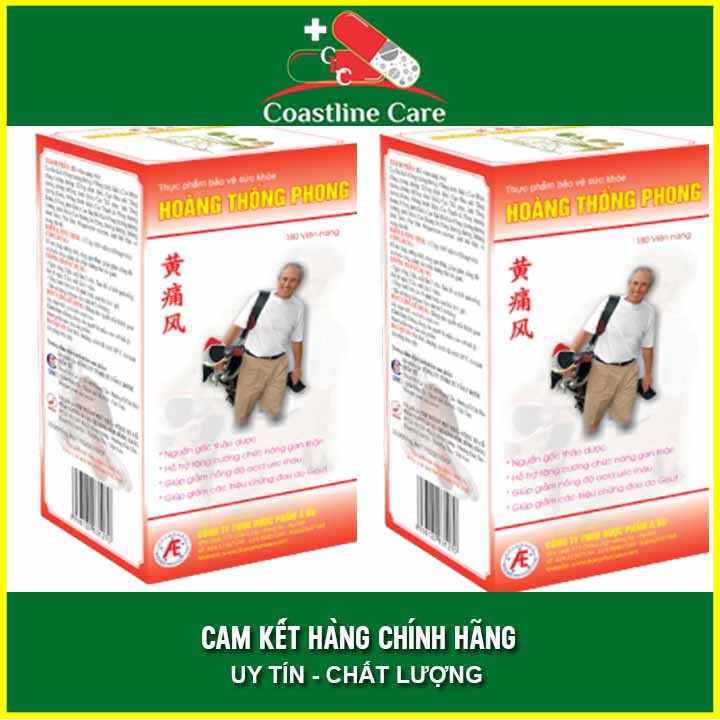 Hoàng Thống Phong Hộp 180 Viên - Giúp Giảm Nồng Độ Acid Uric Máu - Coastlinecare Pharmacy