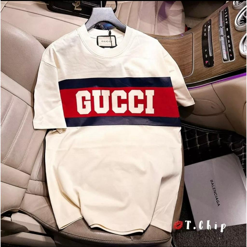 Áo Thun Gucci Form Rộng Tay Lỡ Vải Cotton 100% , Áo Phông Local Brand Unisex Nam Nữ In Chữ. | BigBuy360 - bigbuy360.vn