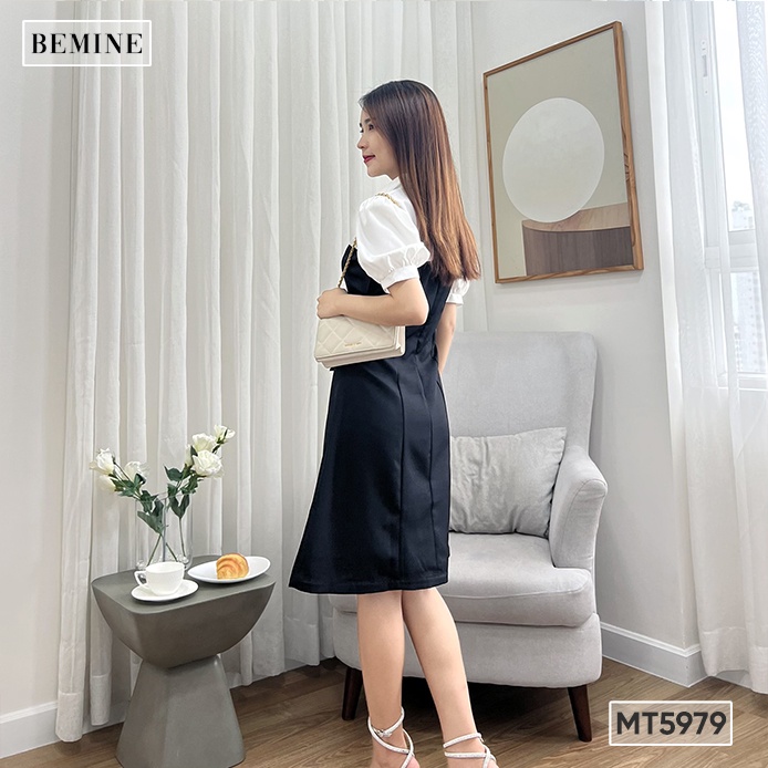 Đầm phối cổ sơ mi túi giả BEMINE MT5979