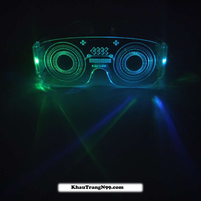 Mắt kính đèn led phát sáng light up cosplay party bar halloween festival
