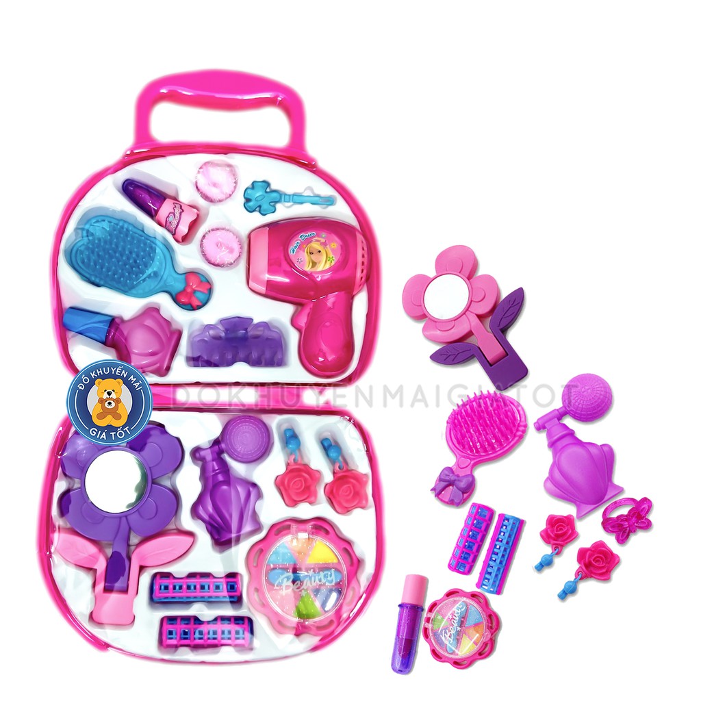 Bộ đồ chơi trang điểm cho bé gái dạng vali nhiều chi tiết màu hồng dễ thương 1598AB