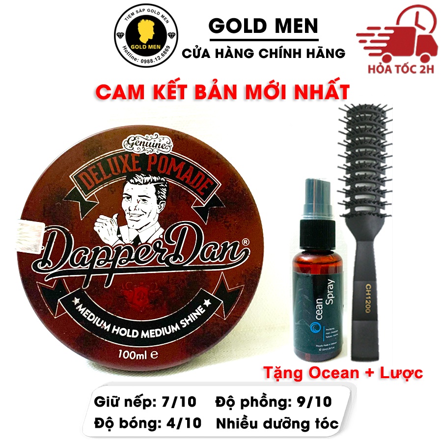 Sáp vuốt tóc Dapper Dan Pomade [Deluxe Pomade - Heavy Hold Pomade - Matt Clay]