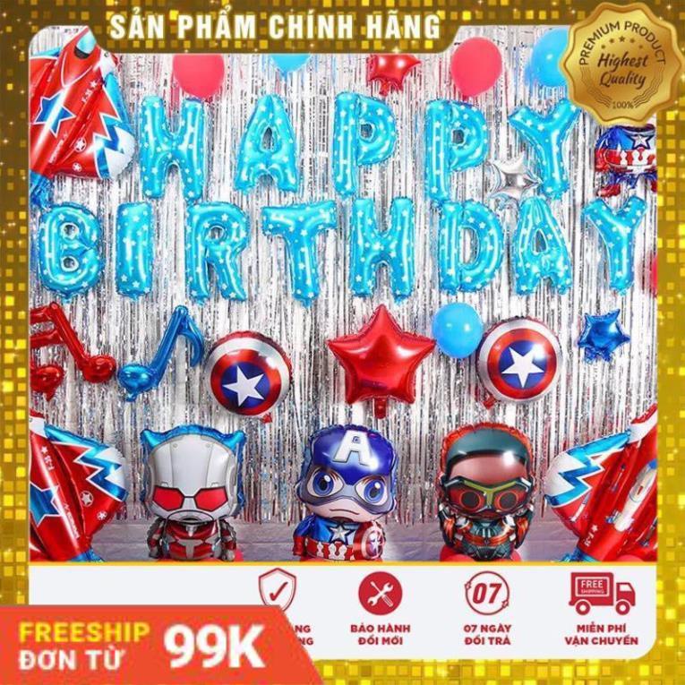 Bộ bóng trang trí sinh nhật chủ đề Siêu anh hùng cho bé - Mẫu mới 2019