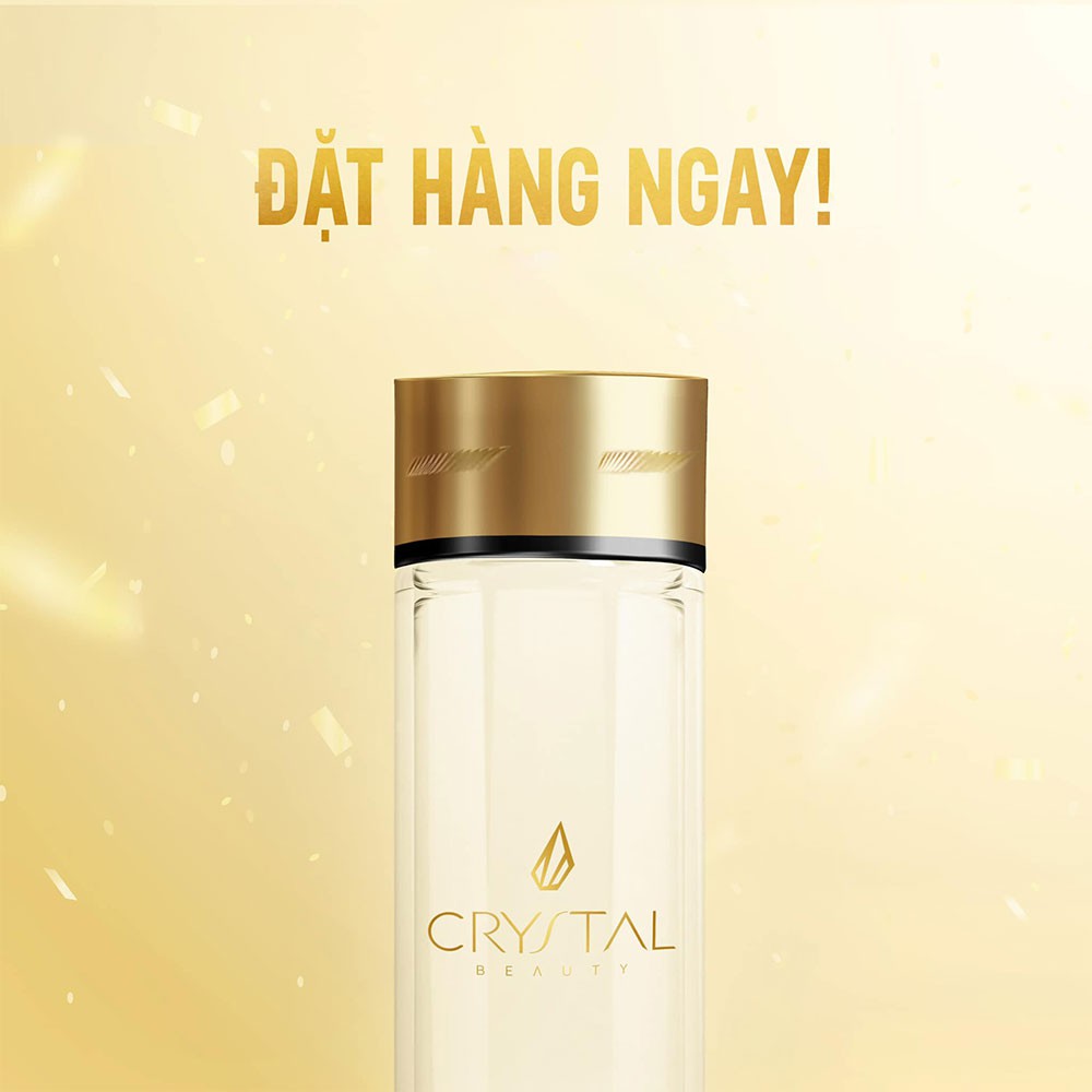 Bình nước thủy tinh 2 lớp thương hiệu Crystal Beauty đựng nước, trà, cà phê