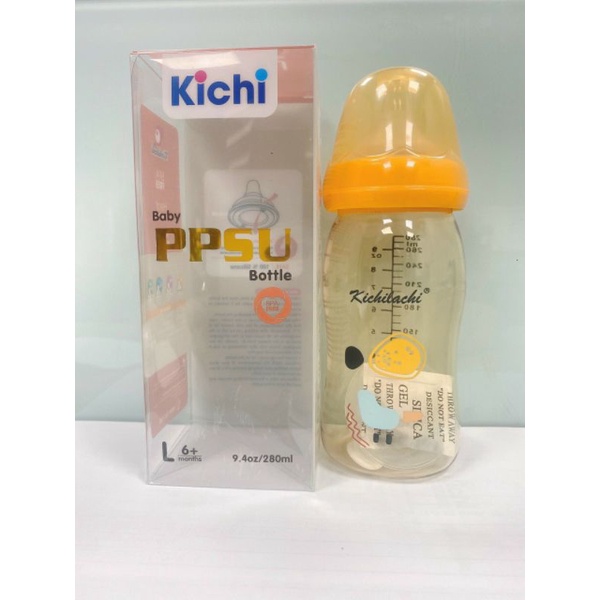 90ml/160ml/280ml - Bình sữa nhựa cao cấp PPSU cổ rộng KICHILACHI (Công nghệ Nhật)