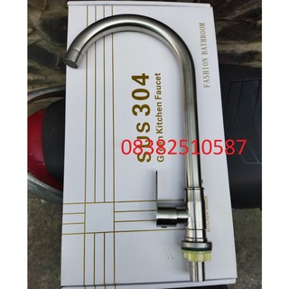 Vòi rửa chén lạnh inox 304 cao cấp ống phi 24