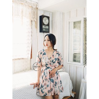 JUM HOA GIẢ VÁY ĐẮP CHÉO