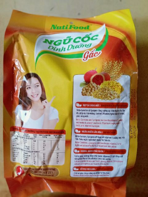 Ngũ cốc nutifood dinh dưỡng gấc 500g