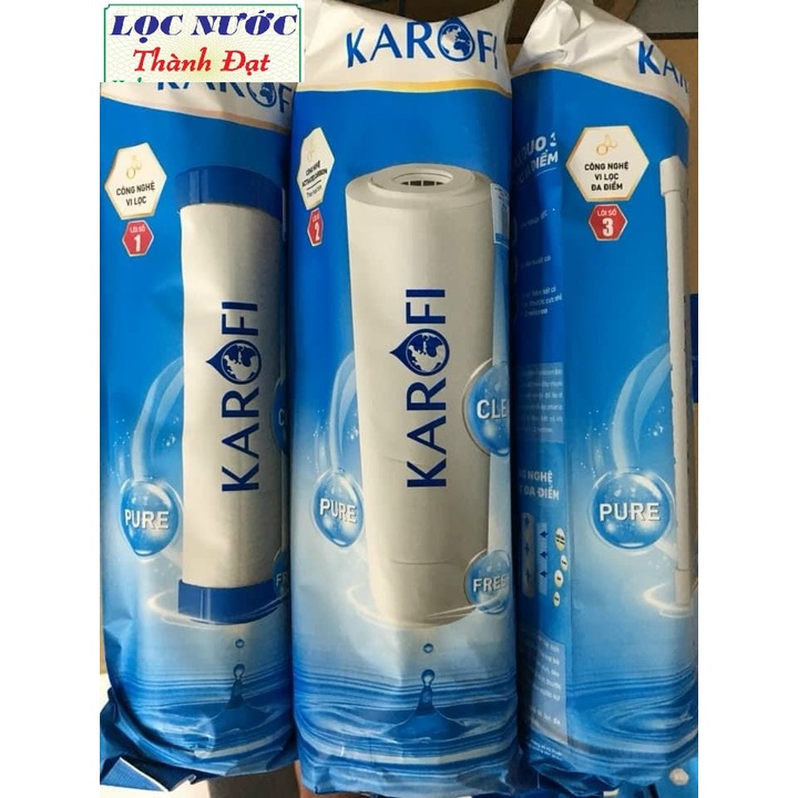 [ RẺ VÔ ĐỊCH ] Bộ 3 lõi lọc nước Karofi 1,2,3 - Cam kết chính hãng KAROFI
