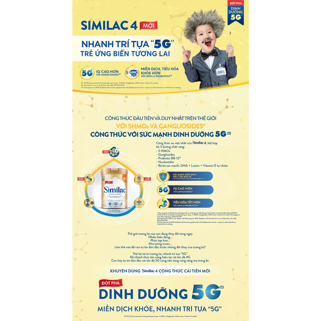 Sữa Similac 5G số 4 900g (2-6 tuổi) (Date 2023)