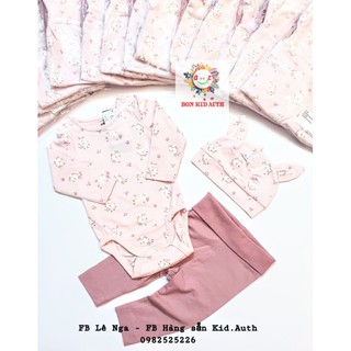 Set sơ sinh 3ct thỏ hồng săn sale h.m uk sz 2-4, 4-6, 6-9