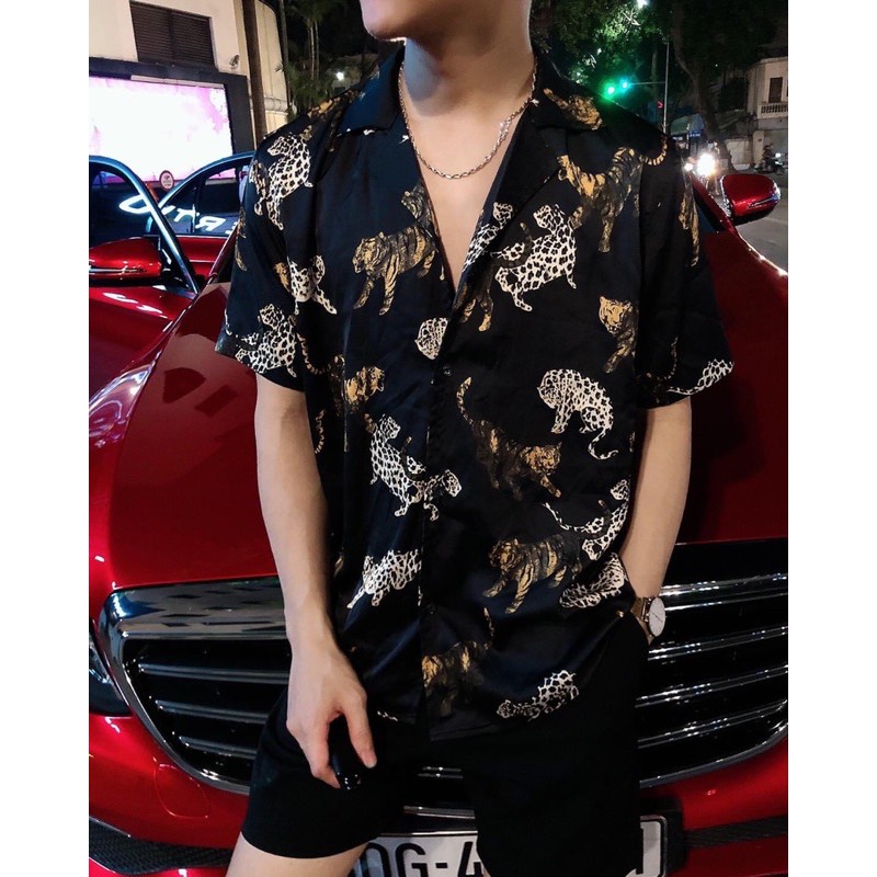 Sơ mi nam cộc tay hoạ tiết (FreeShip XTRA) chất lụa mềm mịn,sang trọng ,lịch lãm | BigBuy360 - bigbuy360.vn