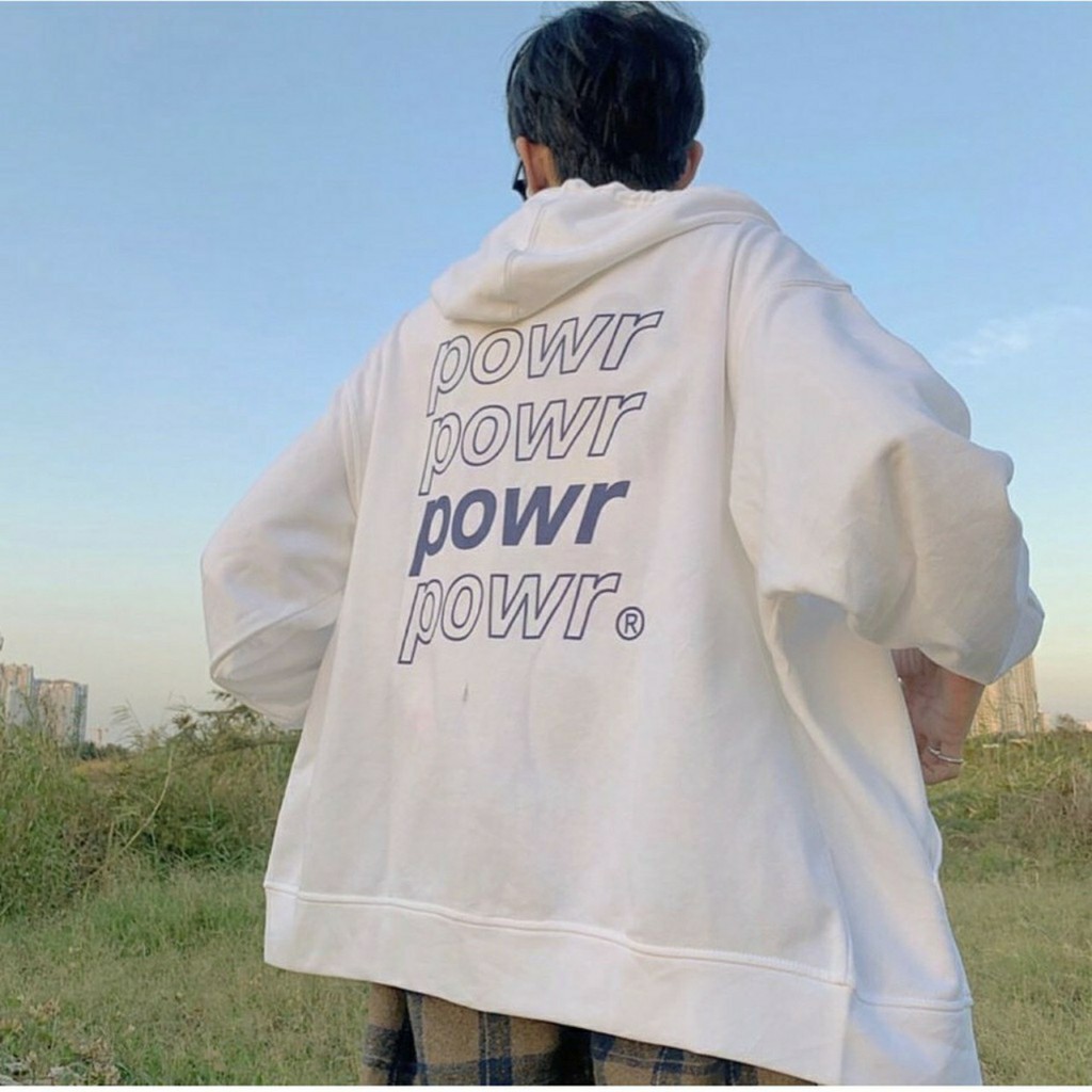 áo khoác hoodie power unisex năng động cá tính