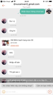 HM BiKin bạch tạng size 25