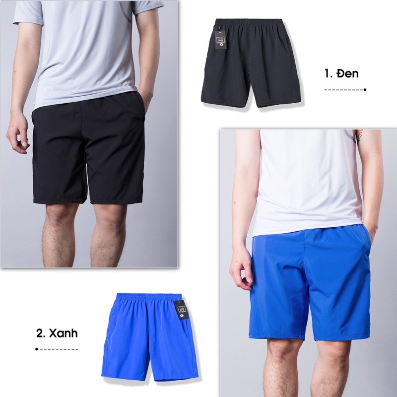 Quần đùi nam ống rộng, quần short nam nhiều màu vải gió thoáng mát