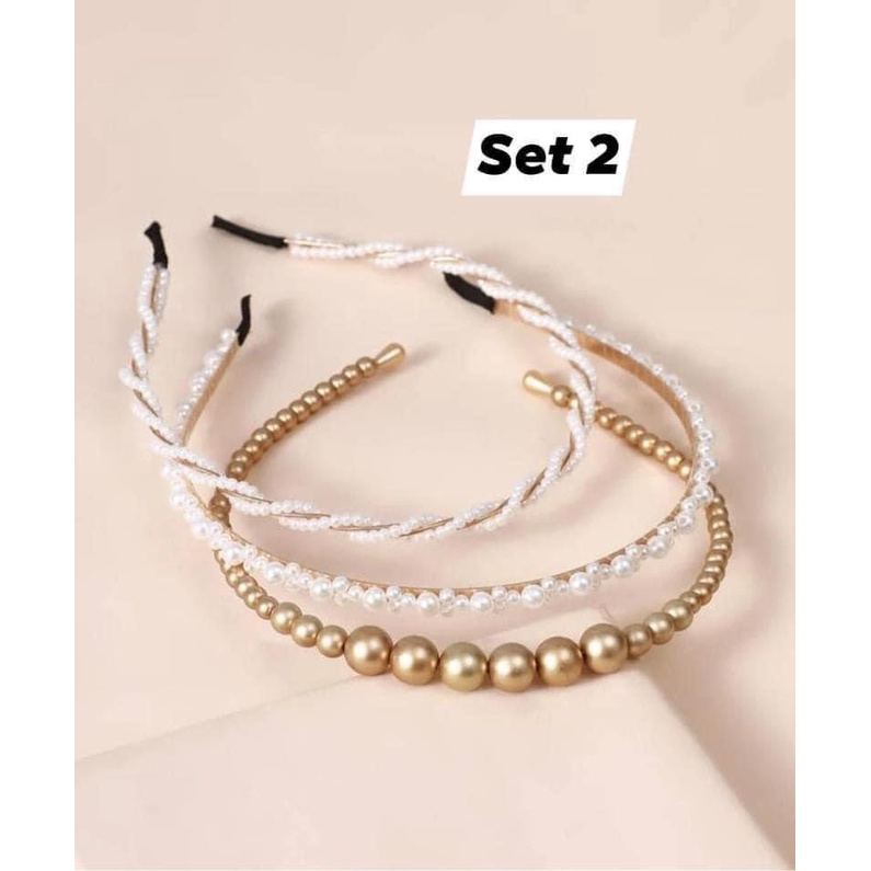 Combo 3 bờm tóc gắn ngọc Aut hàng cao cấp