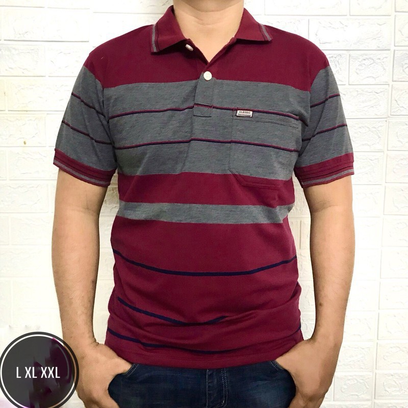 Áo Thun Nam Lớn Tuổi Có Túi Big Size 90kg -Áo Thun Nam Có Túi Trung Niên