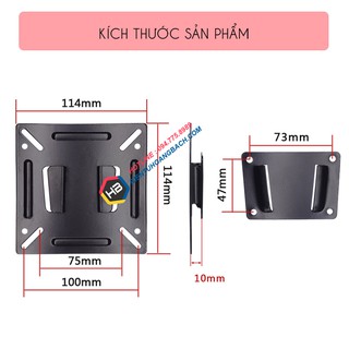 Giá Treo Màn Hình Máy Tính & Tivi 14 - 27 Inch Gắn Tường Khung Treo Màn Hình Siêu Mỏng - Model: N2