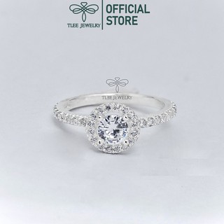 Nhẫn nữ bạc Tlee, Nhẫn đá tròn sang trọng- TleeSilver