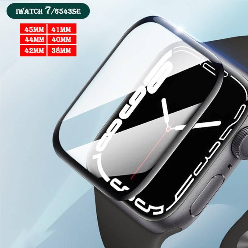 Kính cường lực bảo vệ màn hình đồng hồ Apple Watch band 41mm 45mm 42/38mm 3D 7 6 5 4 3 Se 40mm 44mm
