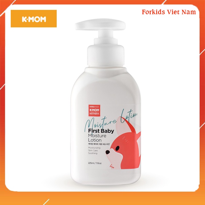 Sữa dưỡng ẩm cho bé K-Mom Hàn Quốc Jojoba hữu cơ 225ml