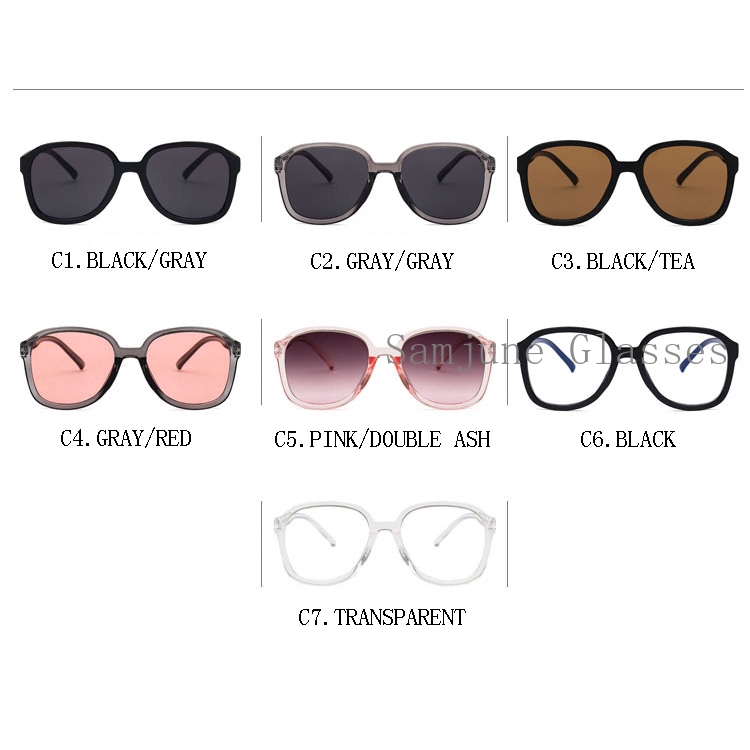 Kính mát Samjune gọng vuông thời trang retro cho nữ