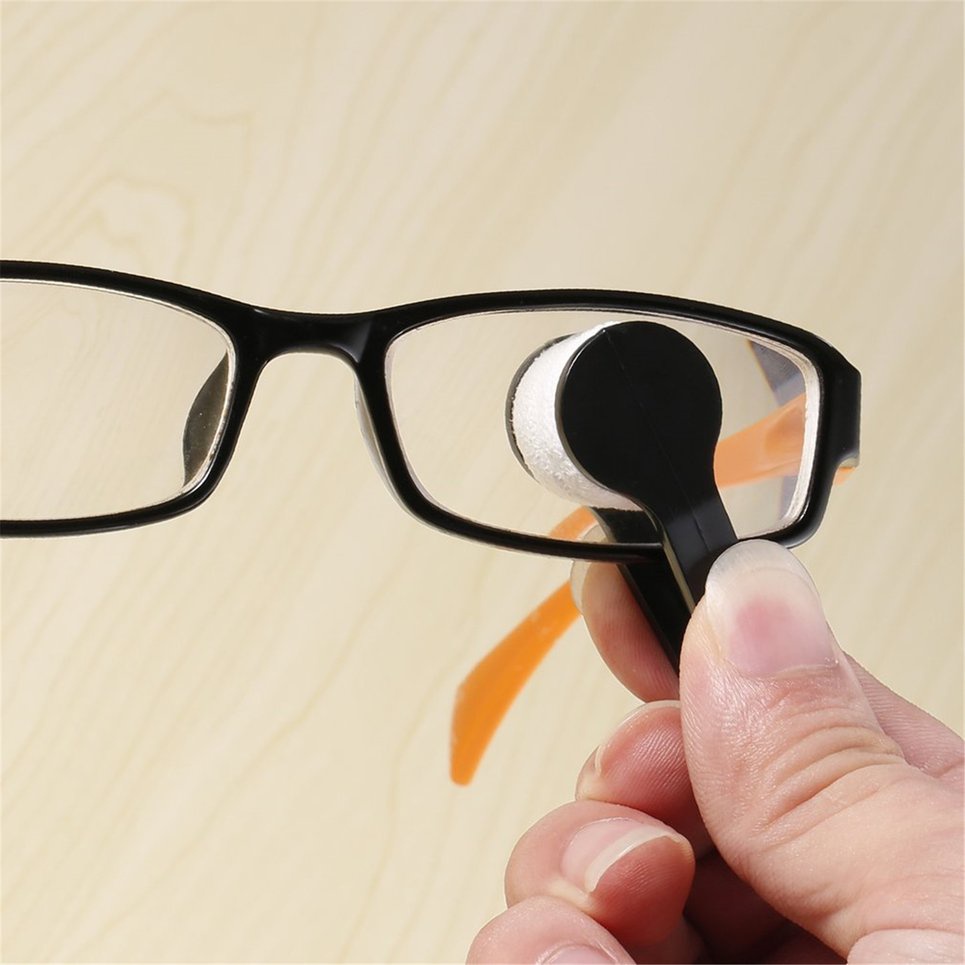 Mini Sun Glasses Eyeglass Microfiber Spectacles Cleaner Brush Cleaning Tool