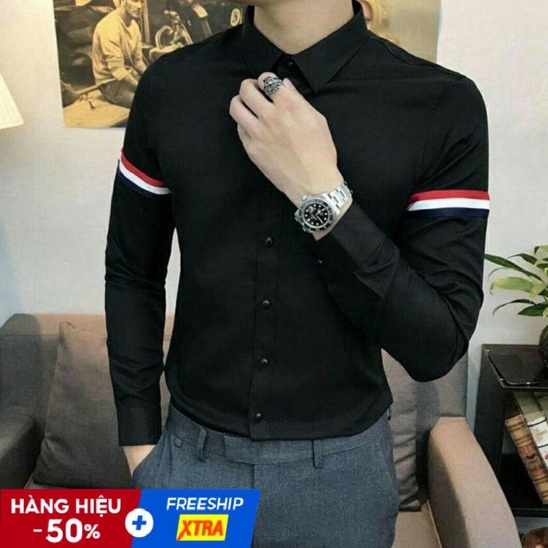 Áo Sơ Mi Nam Kẻ Ngang Tay  Siêu Đẹp Nam Tính, Thanh Lịch, Sang Trọng M01 | BigBuy360 - bigbuy360.vn