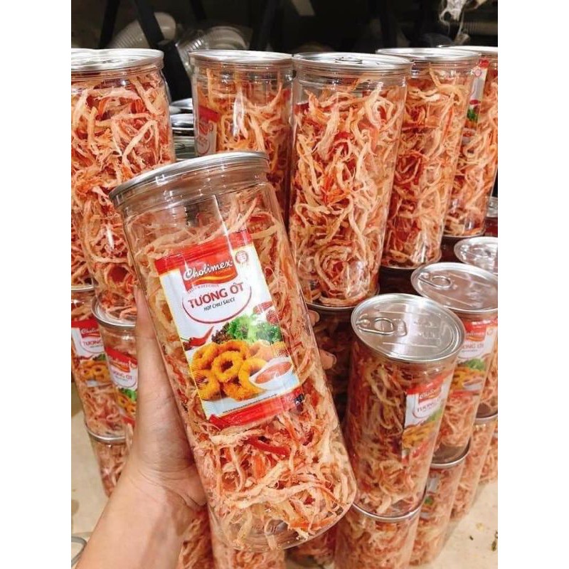 Mực xé sợi hấp nước dừa Hũ 300g giá sỉ
