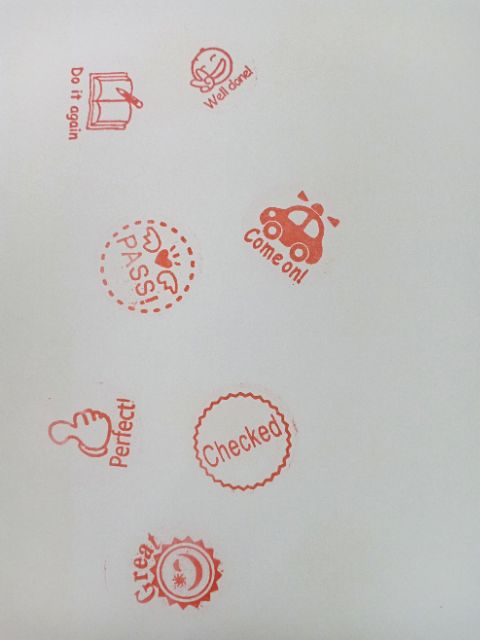 Dấu gỗ 15 hình (sử dụng thay stickers)