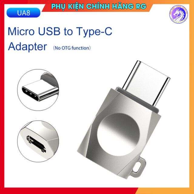 Đầu chuyển đổi Hoco UA8 type-c to micro usb hàng chính hãng bảo hành 12 tháng