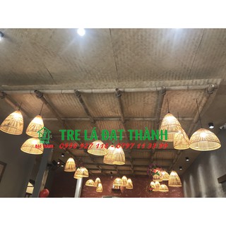 Lồng đèn tre đan trang trí, đèn tre trang trí nhà hàng khách sạn - đèn mây tre trang trí resort Đèn nơm tre