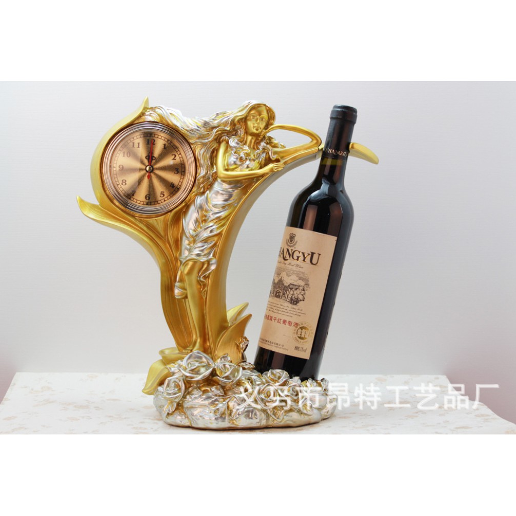 tượng để rượu mạ vàng. decor trang trí kệ tủ.