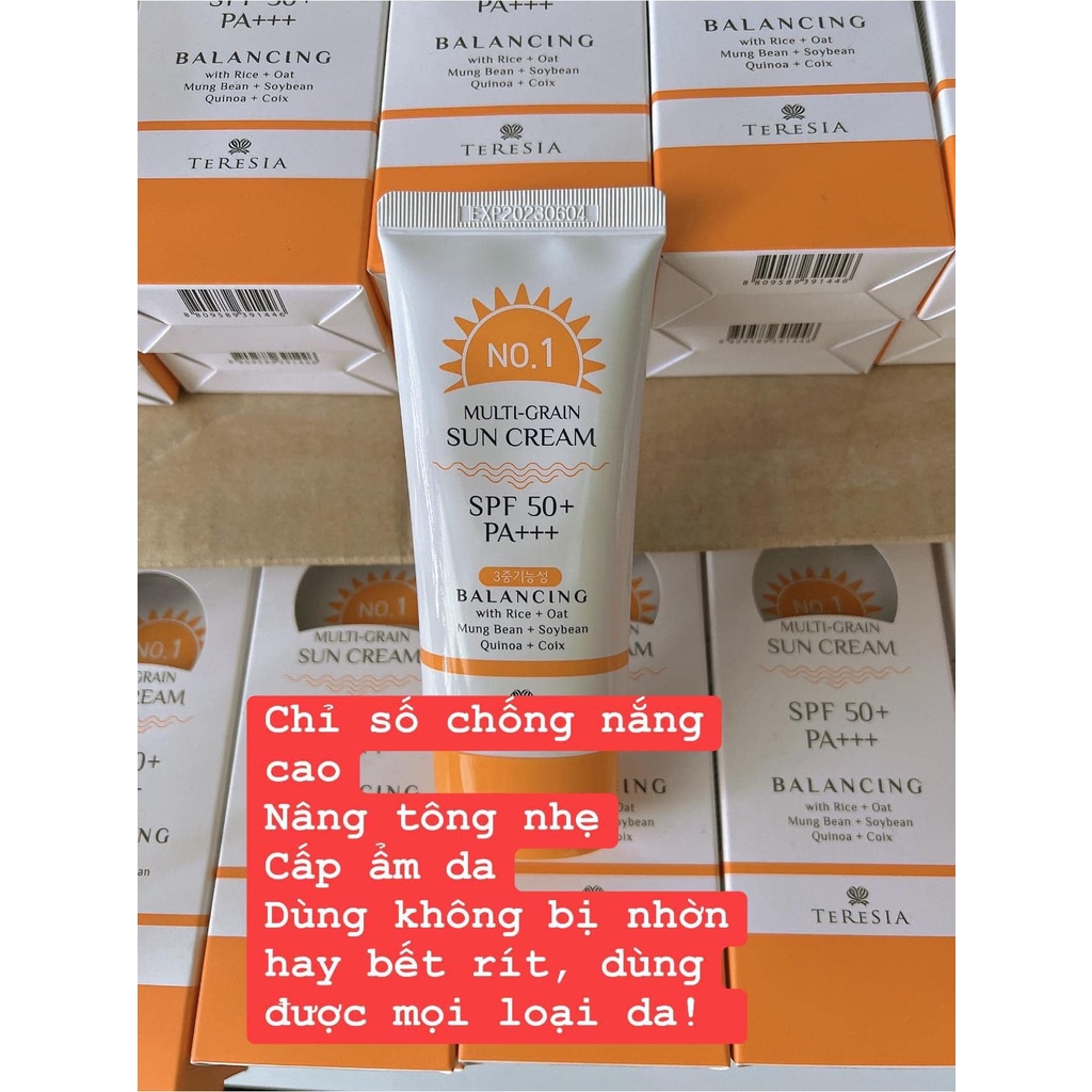Kem chống nắng Teresia Multi Grain Sun Cream SPF50+PA+++ 50g