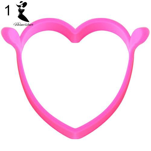 Khuôn Chiên Trứng Hình Tròn / Trái Tim Bằng Silicone