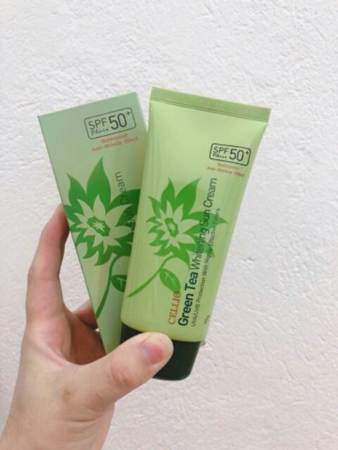 ️KEM CHỐNG NẮNG CELLIO GREEN TEA WHITENING SUN CREAM