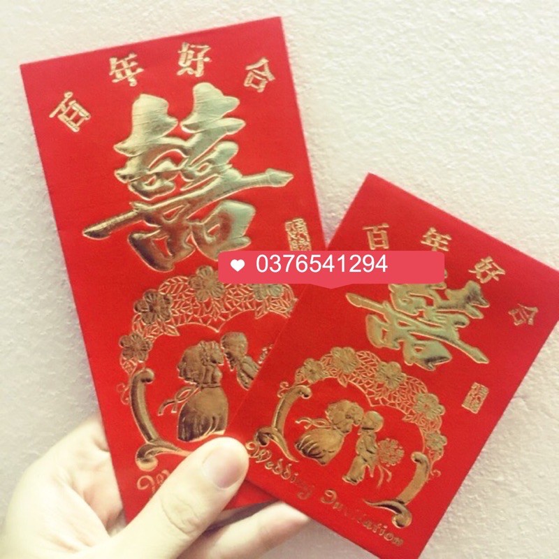 Lì xì đám cưới , Phong bì thư có keo dán  ...