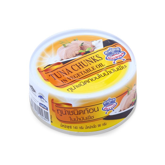 Cá ngừ Xắt Khúc ngâm dầu Thực Vật Seacrown 140g (Date 2023) | BigBuy360 - bigbuy360.vn