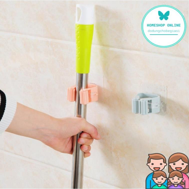 Combo 10 Móc treo giữ chổi cây lau nhà không thấm nước chịu lực tốt dán tường tiện dụng