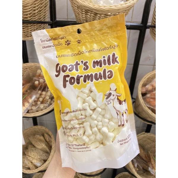 GOATMILK FORMULA XƯƠNG SỮA VIÊN SỮA DÊ GÓI 500G CHO CHÓ MÈO BÁNH THƯỞNG ĂN VẶT