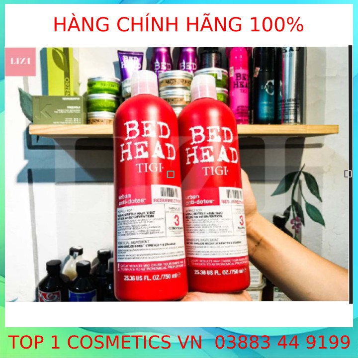 CẶP DẦU GÔI - XẢ TIGI ĐỎ 1500ML SIÊU TẠO PHỒNG - SIÊU PHỤC HỒI HƯ TỔN (TẶNG TINH DẦU BƯỞI)