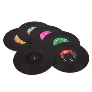 6Pcs Useful vinyl Coaster Cup Drinks Holder Mat Tableware