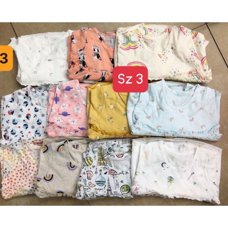 Bộ cotton dài tay bèo ngực babydoll xuất Hàn Ru Design 10-24kg