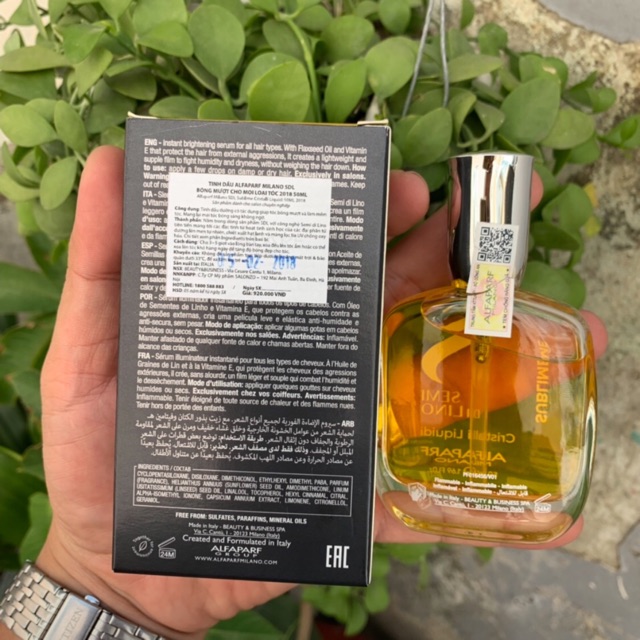 Tinh dầu SDL bóng mượt cho mọi loại tóc Semi Dilino Cristalli Liquidi Alfaparf 50ml (2018)