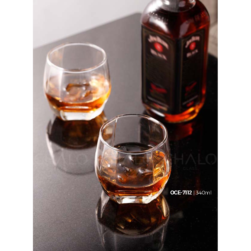 [Chính hãng] Cốc thủy tinh Ocean Charisma Rock - 340ml -  B17112 (Bộ 06 cốc trơn, không in hình)
