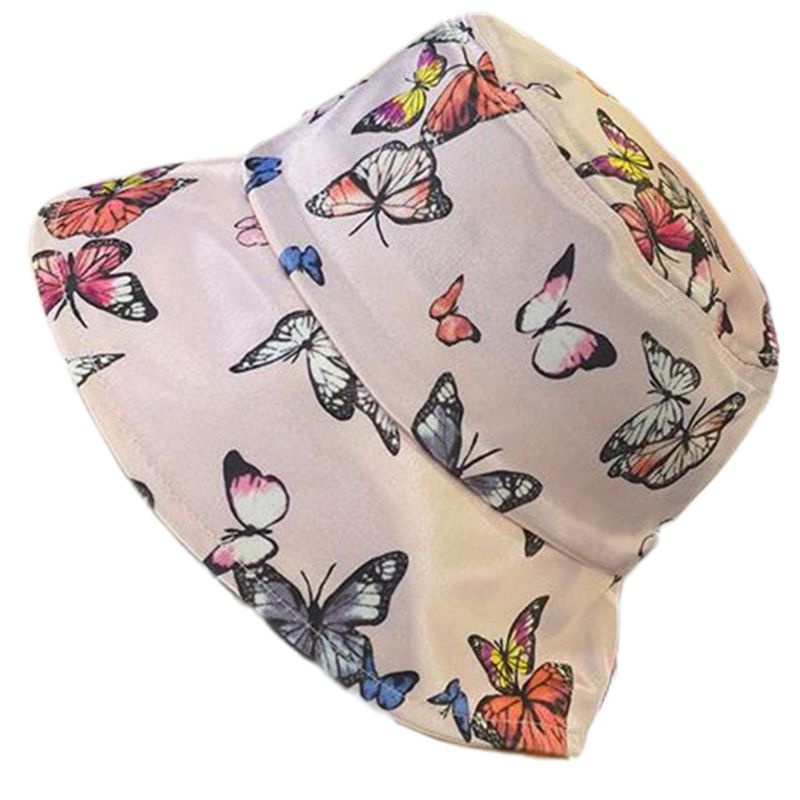 Nón Tai Bèo Chất Liệu Cotton In Họa Tiết Bướm Nhiều Màu Phong Cách Hip Hop Hàn Quốc Panama