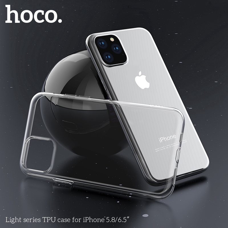 Ốp điện thoại hoco. chất liệu TPU mềm trong suốt cho Iphone 11 Pro Max 5.8 6.1 6.5