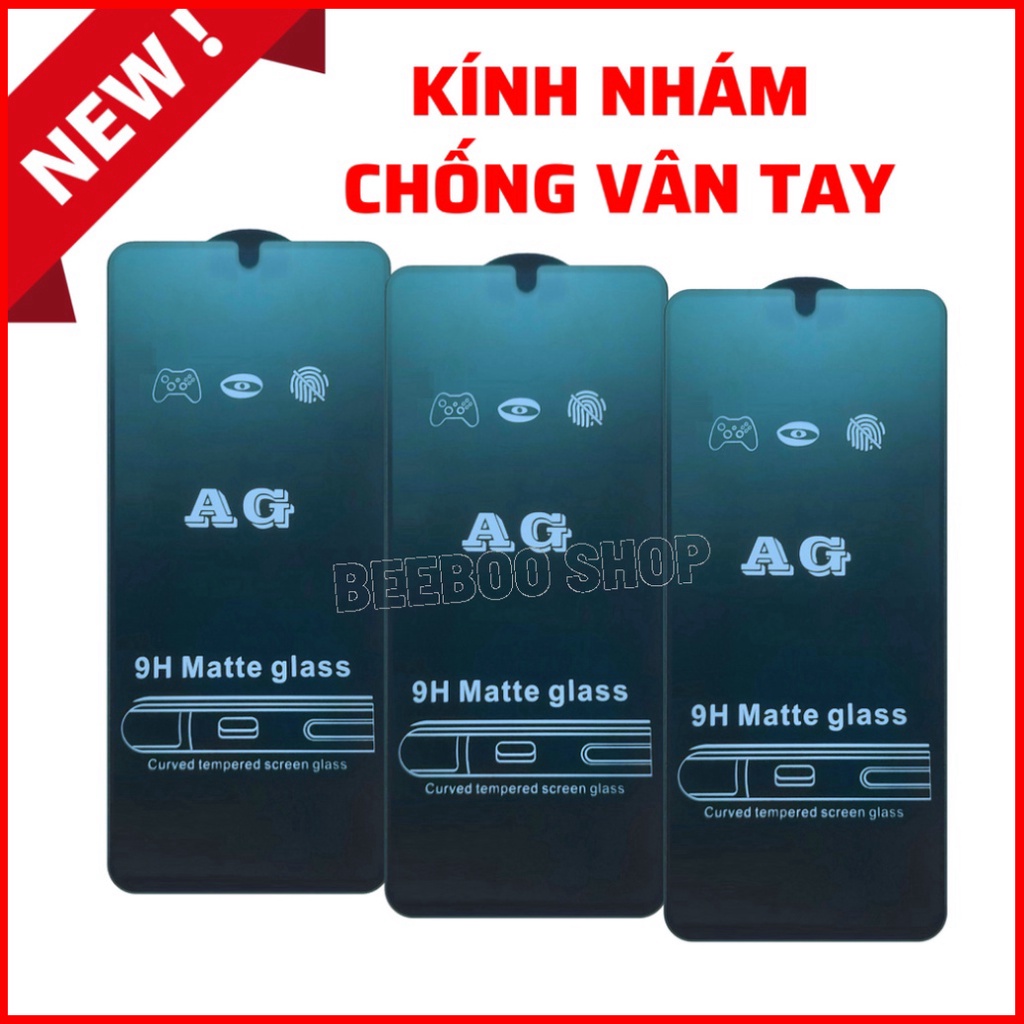 [AG NHÁM CAO CẤP] Kính Cường Lực Redmi note 9/ 9s/ 9 pro/ 9 pro max - Full màn - Nhám phủ Nano Cao cấp - Chống vân tay