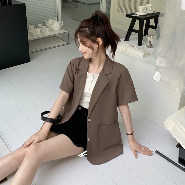 Áo Khoác Blazer Mỏng Dáng Rộng Thời Trang Mùa Hè Dành Cho Nữ