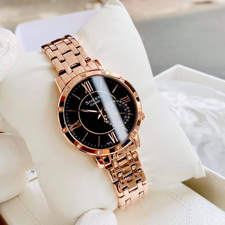 Đồng hồ nữ cao cấp Casio Sheen She 3046PG-4A Bảo hành 1 năm Hyma watch